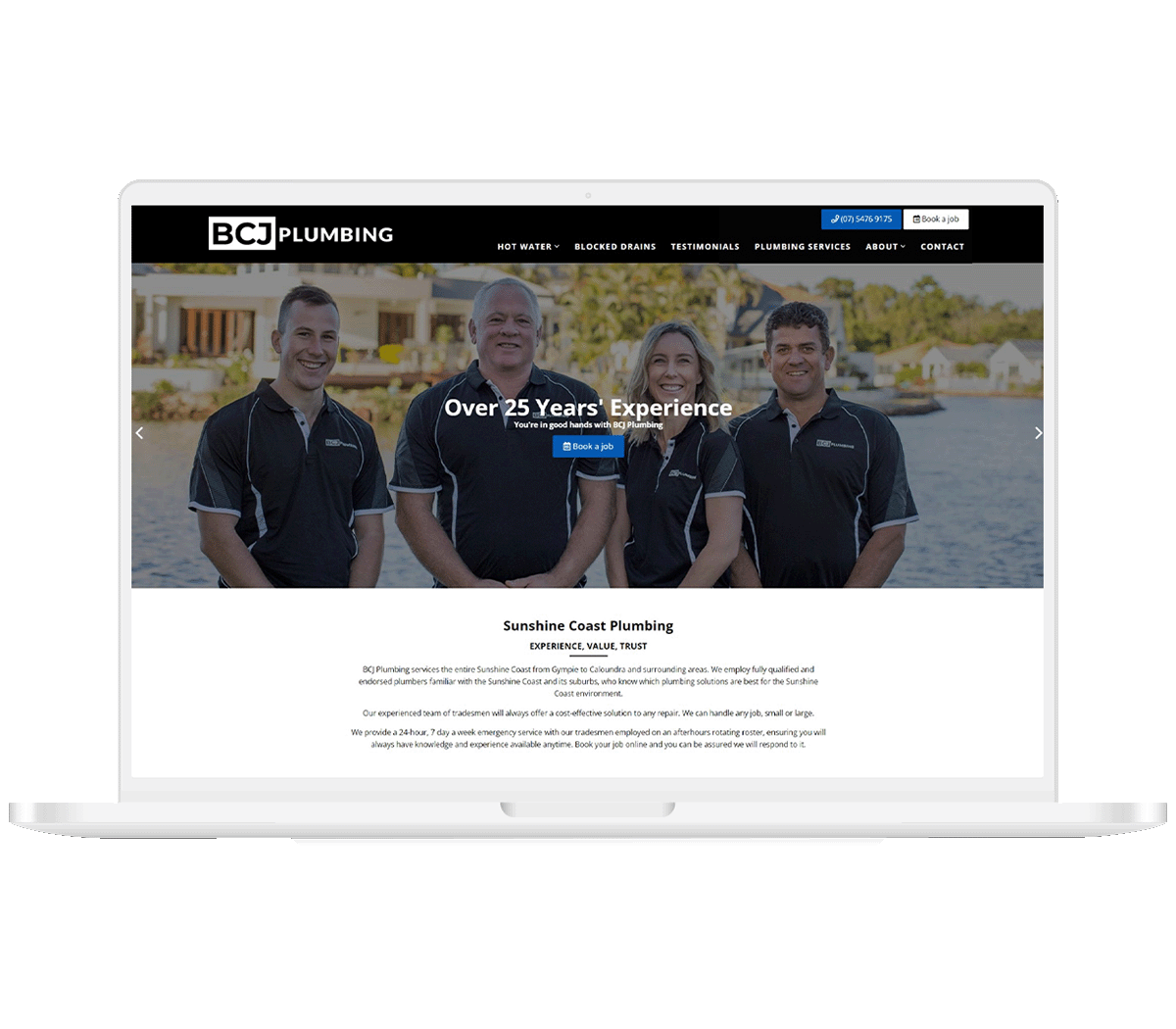 Tradie Website Design for BCJ Plumbing