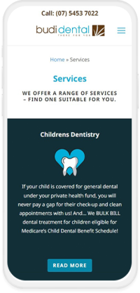 Dentist Website Design for Budi Dental