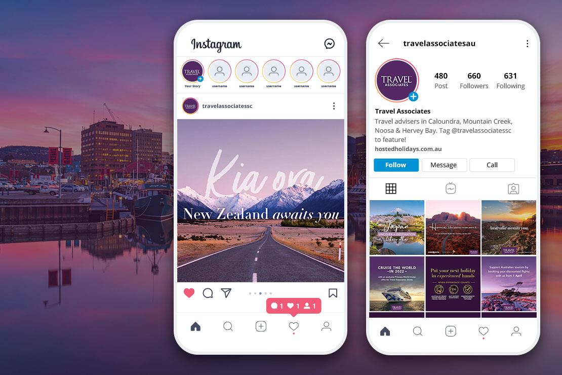 Social media management for Travel Associates.